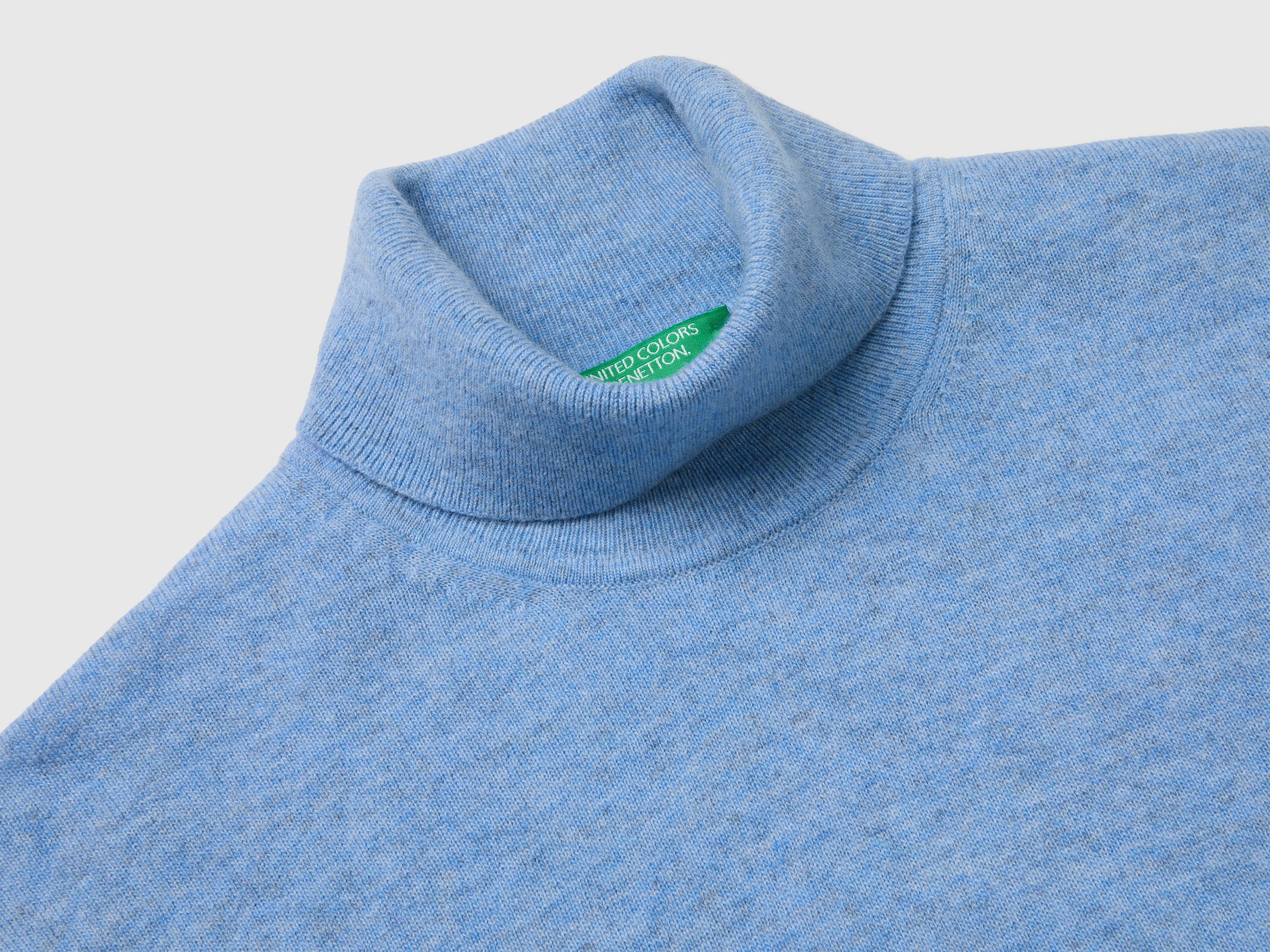United Colors of Benetton dolcevita lana merino azzurra