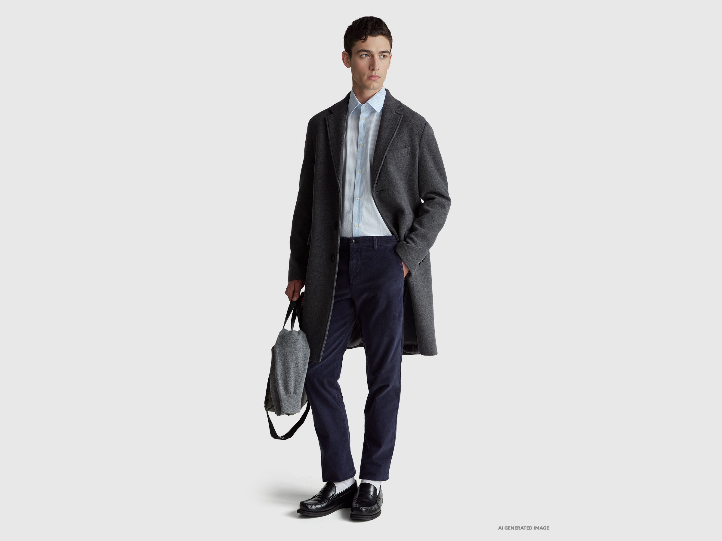United Colors of Benetton pantaloni velluto slim fit cotone elasticizzato