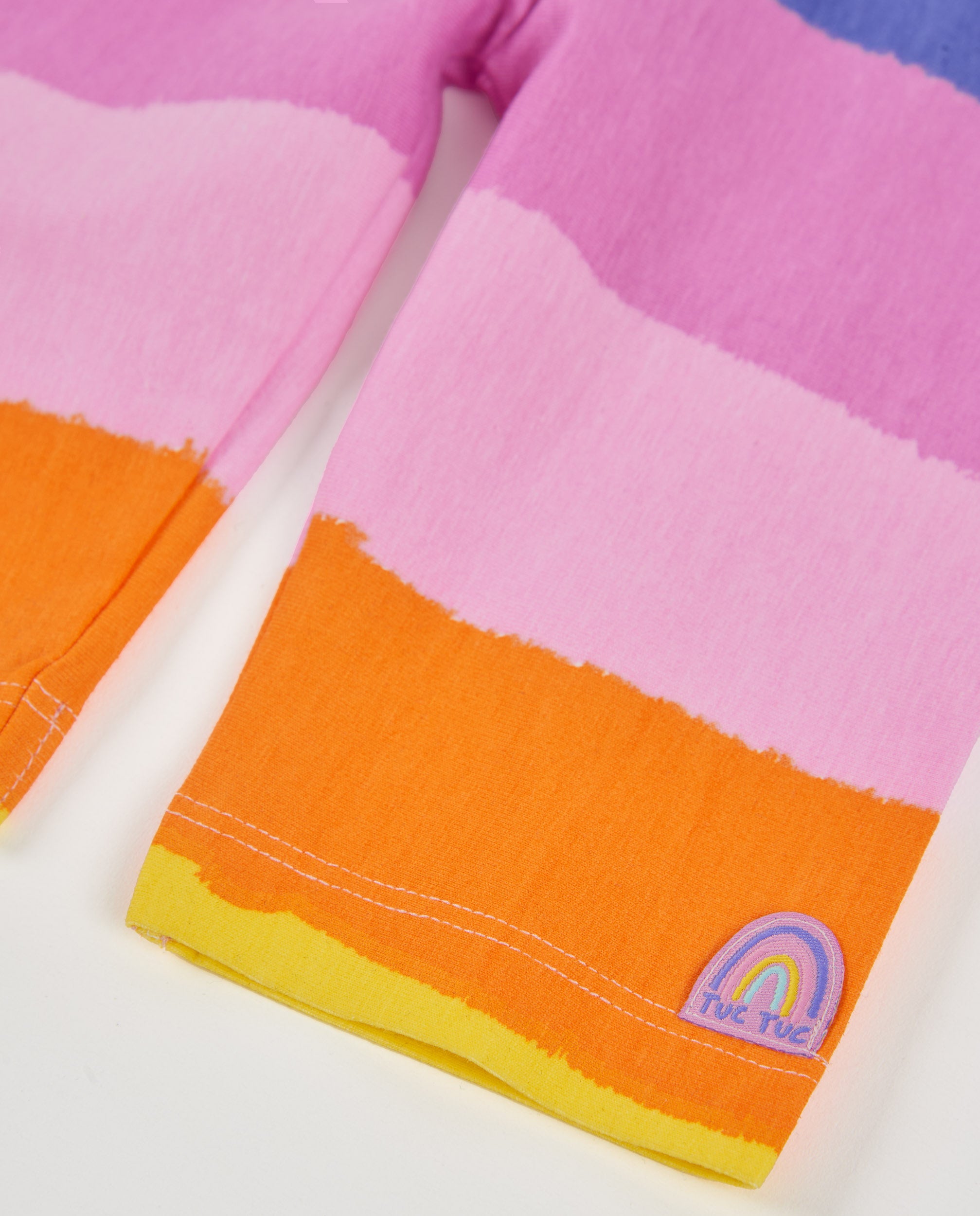 TucTuc Leggings bambina multicolore in maglia elastica