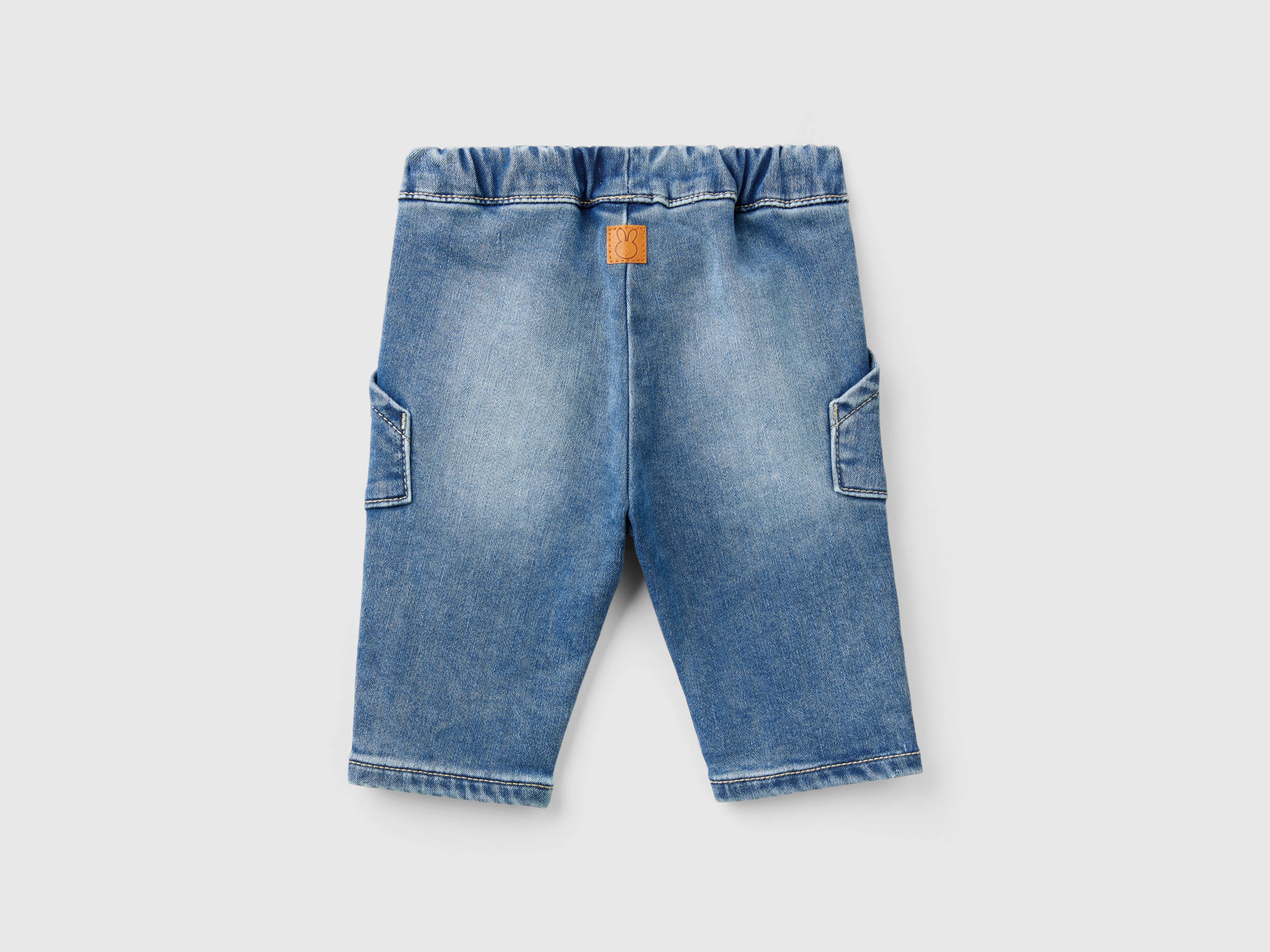 Benetton Jeans Termici Neonato Cotone Denim Taglia 68