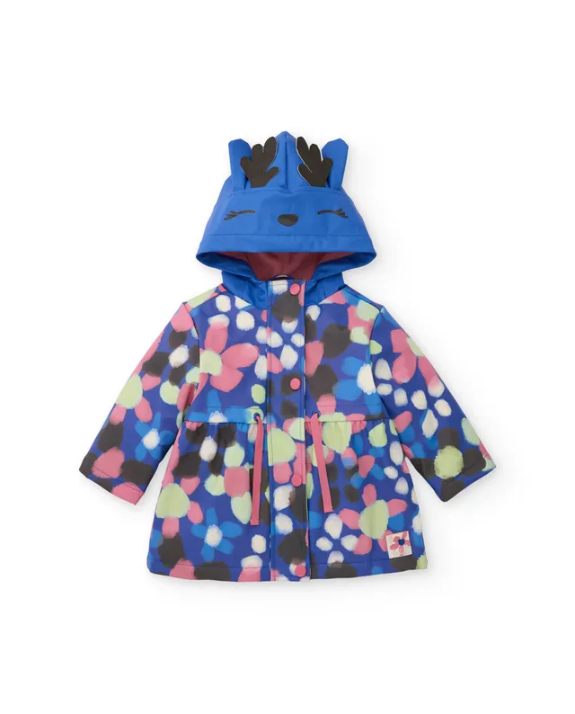 TucTuc Cappotti Impermeabile Bambina Blu Floreale