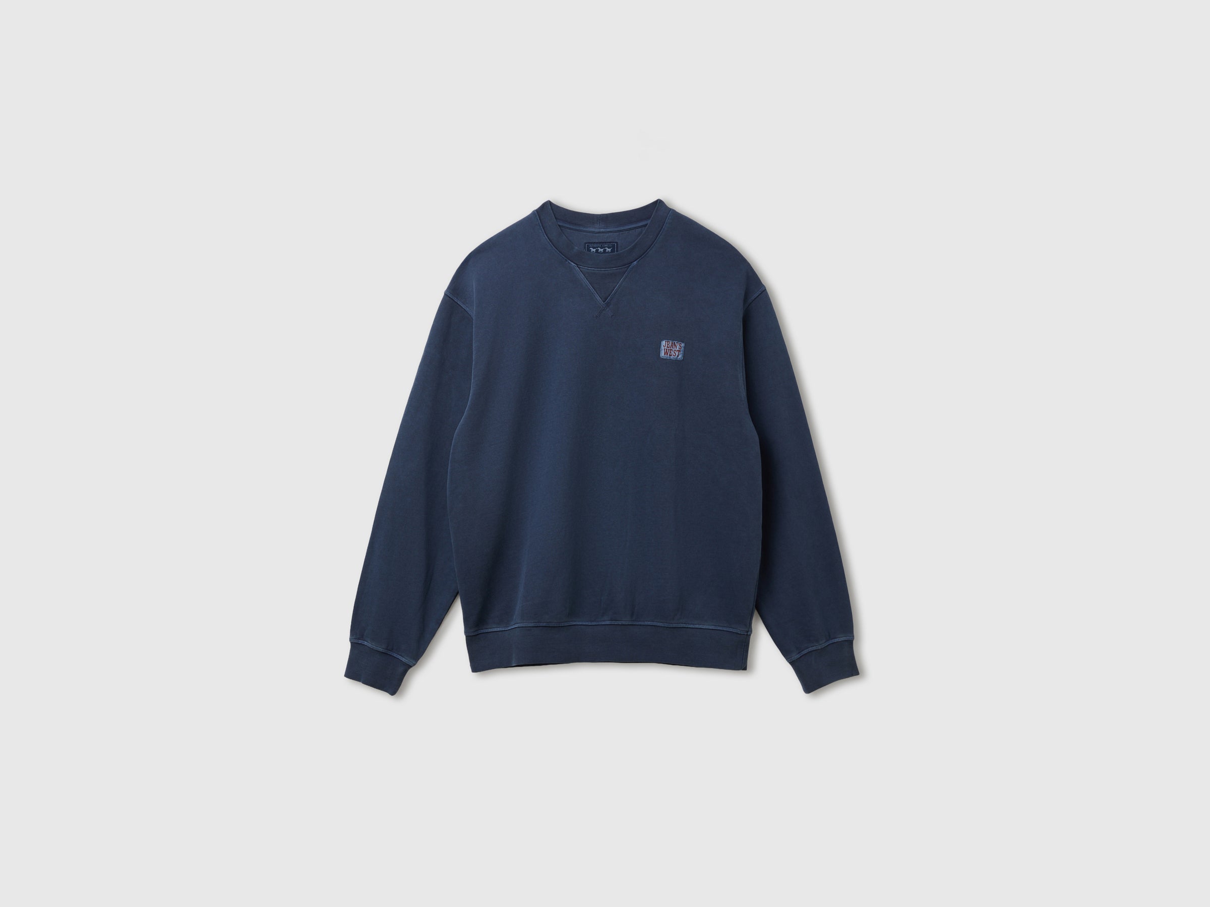 Benetton Felpa Girocollo Cotone Effetto Vintage Taglia L
