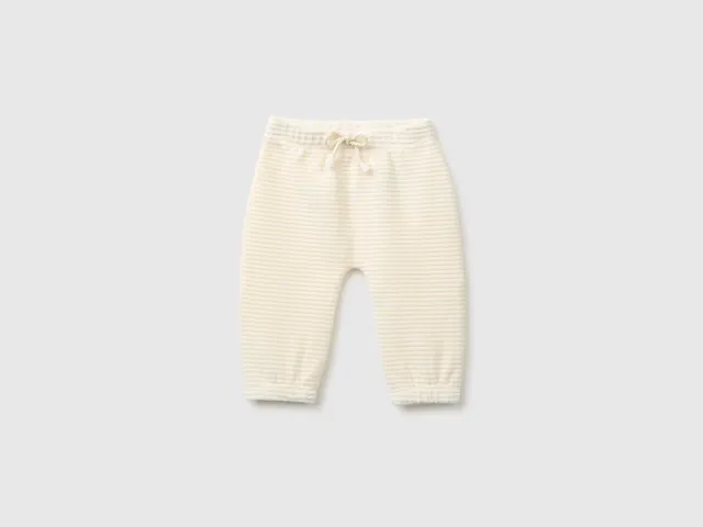 United Colors of Benetton Pantaloni Ciniglia Neonato Ricamo Taglia 74