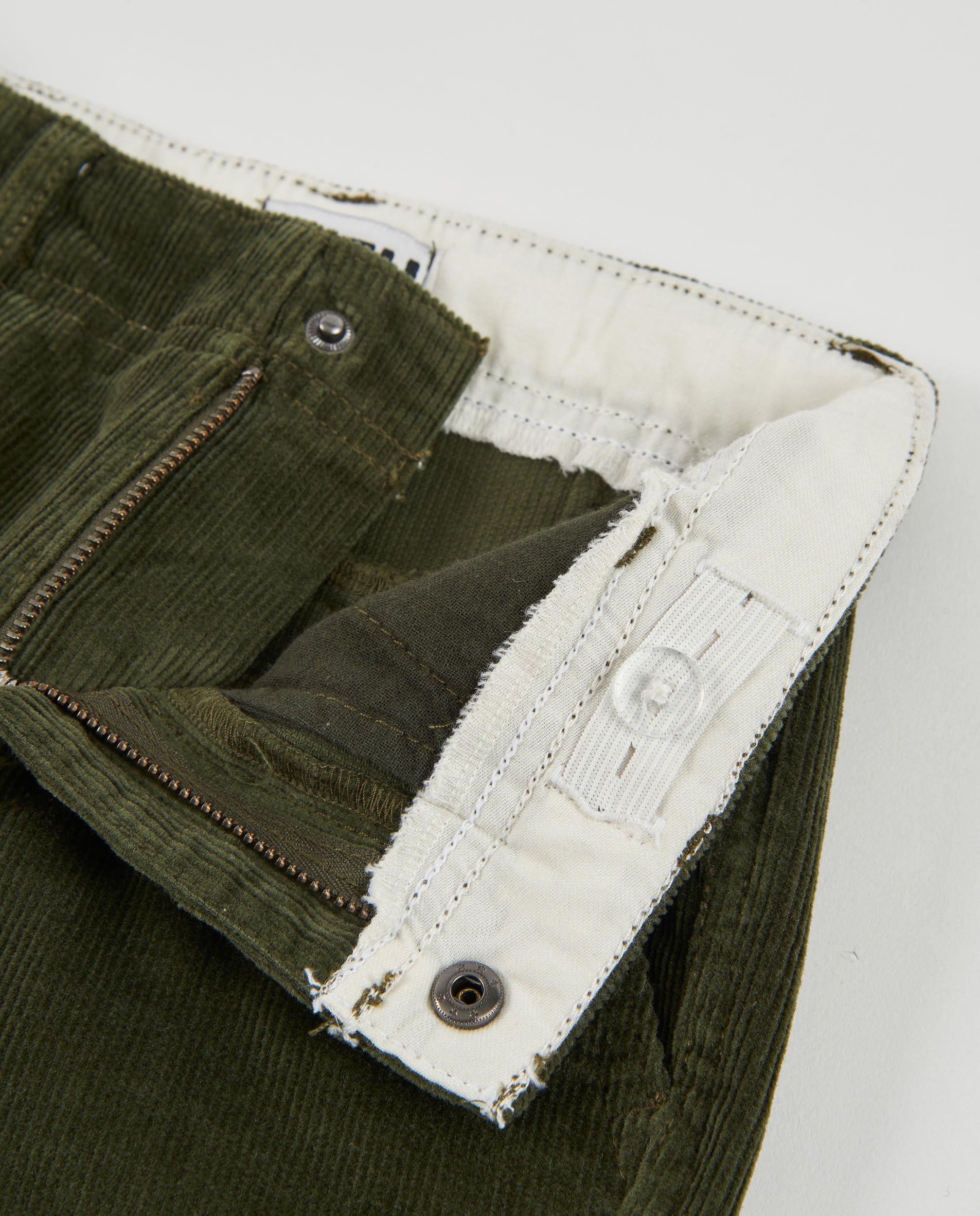 TucTuc Pantaloni velluto bambino verde oliva cargo