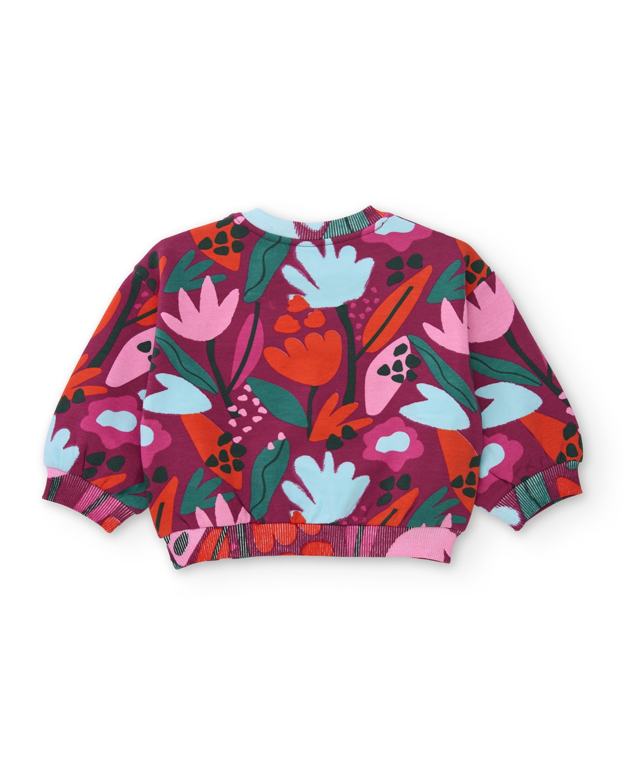 TucTuc Completi Completo Bambina Bordeaux Felpa Fiori