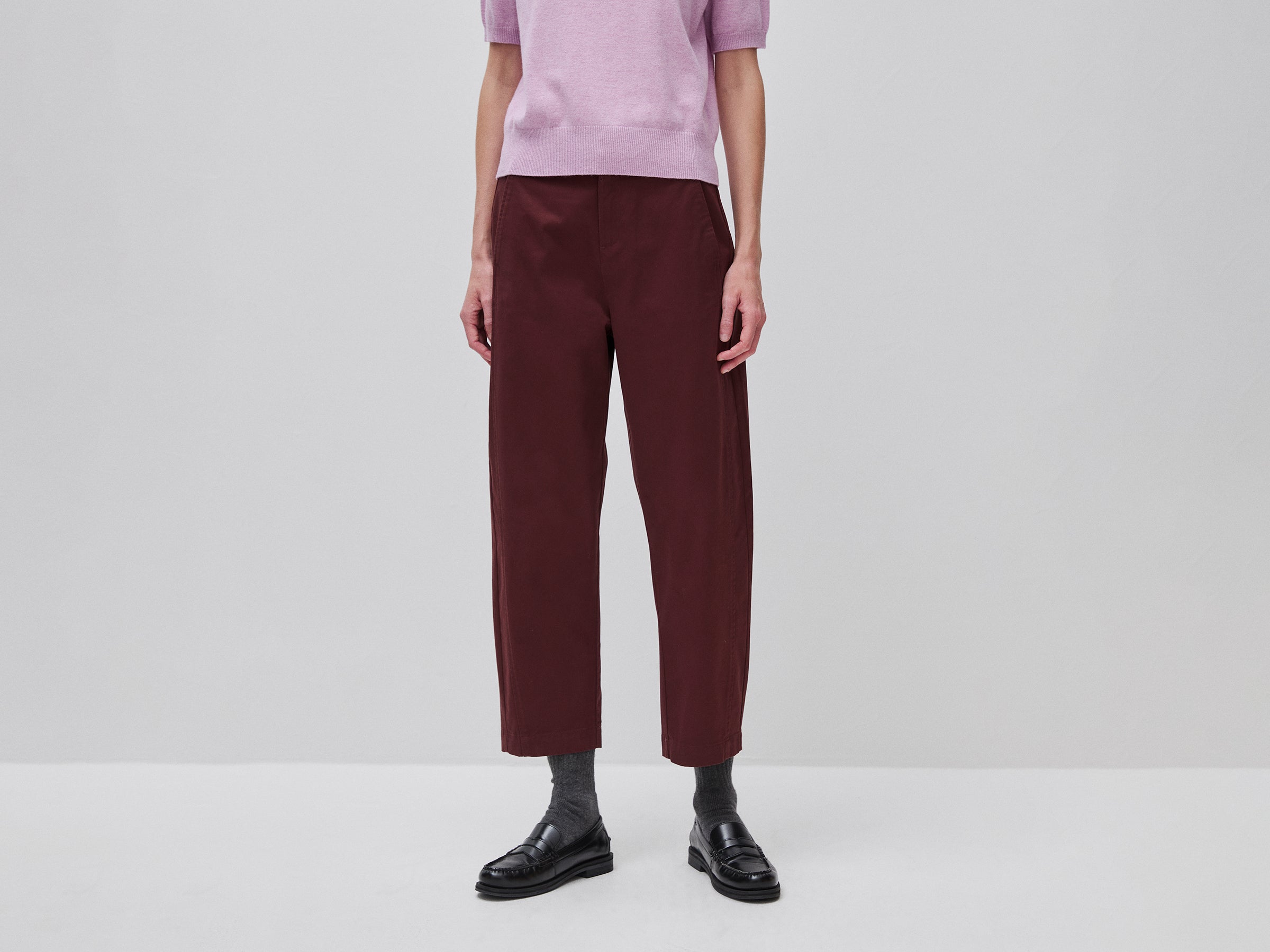 Benetton Pantaloni Vita Bassa Cotone Elasticizzato Taglia 42