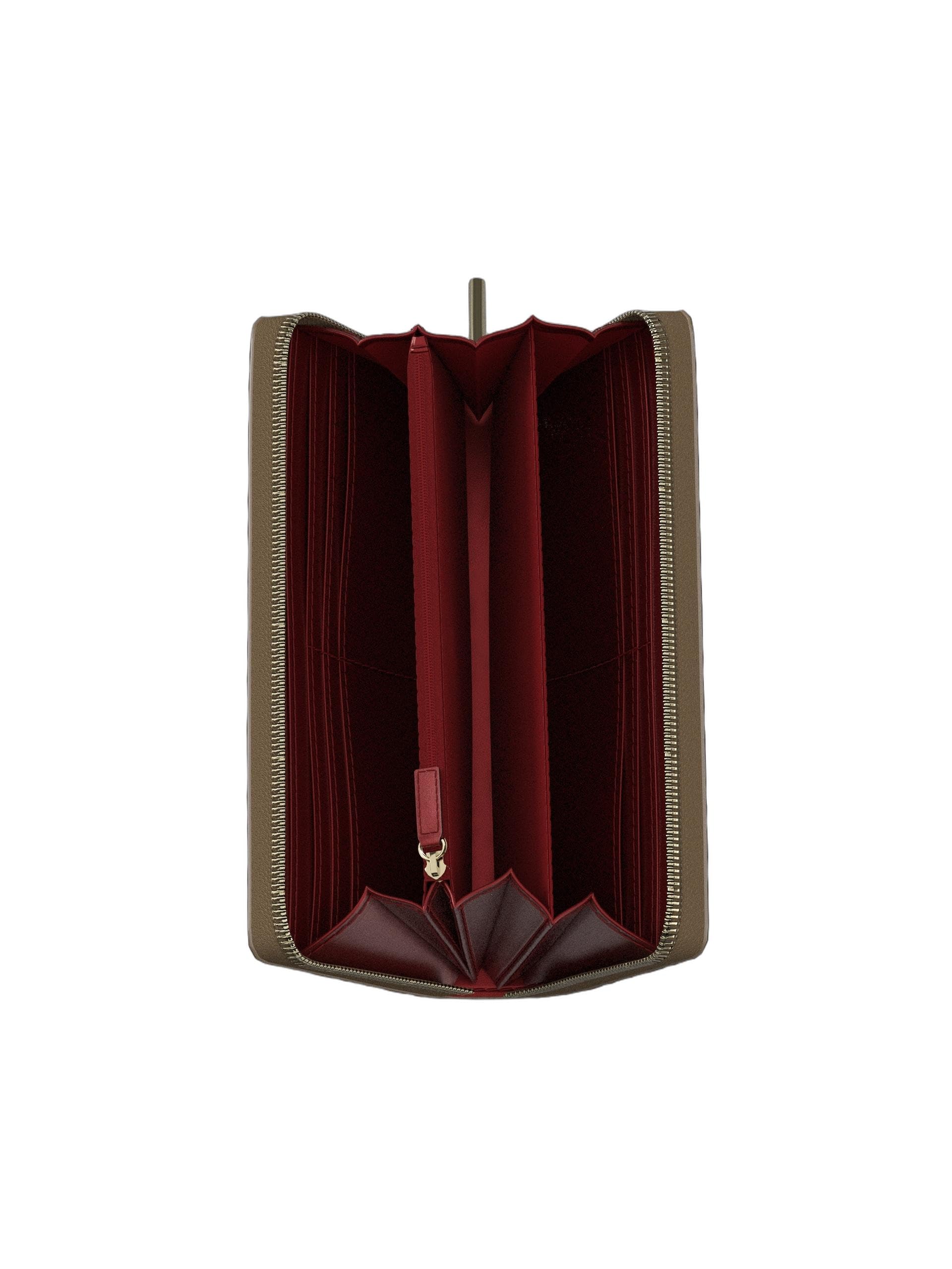 Liu Jo AF6170 E1141 portafoglio zip around mocha XL sintetico