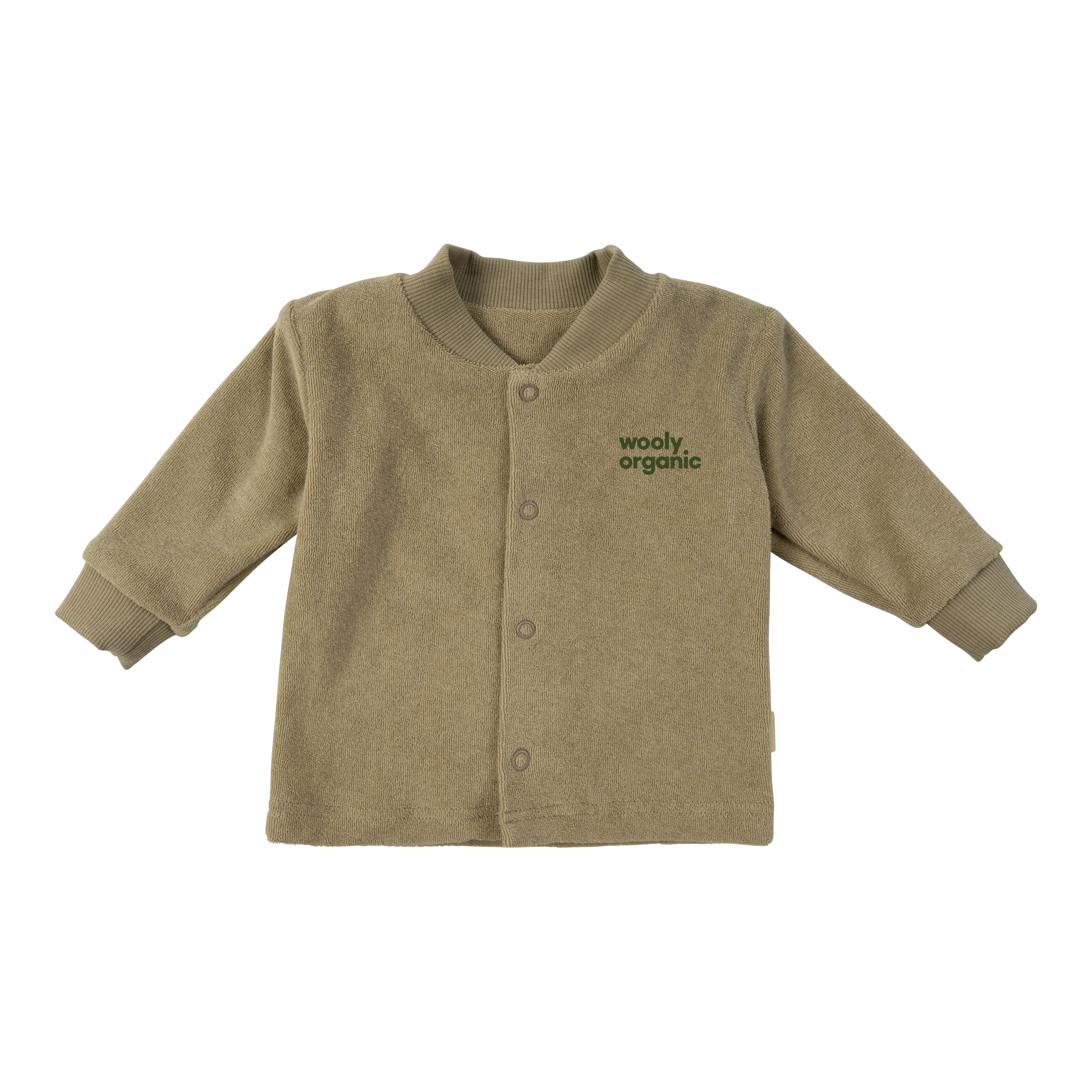 Woolly Organic Giacca neonato spugna ricamata cotone bio