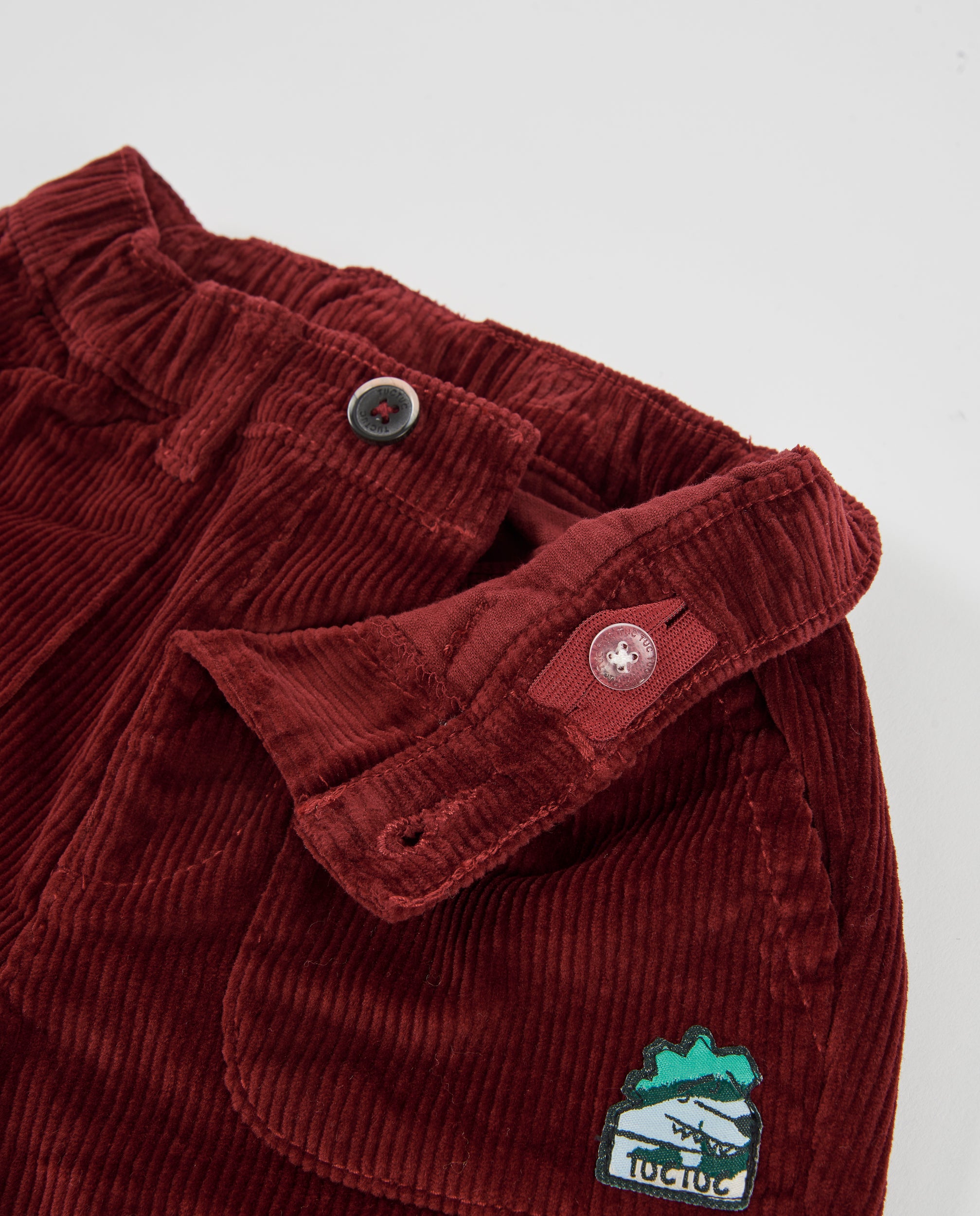 TucTuc Pantaloni bambino velluto coste bordeaux 6M