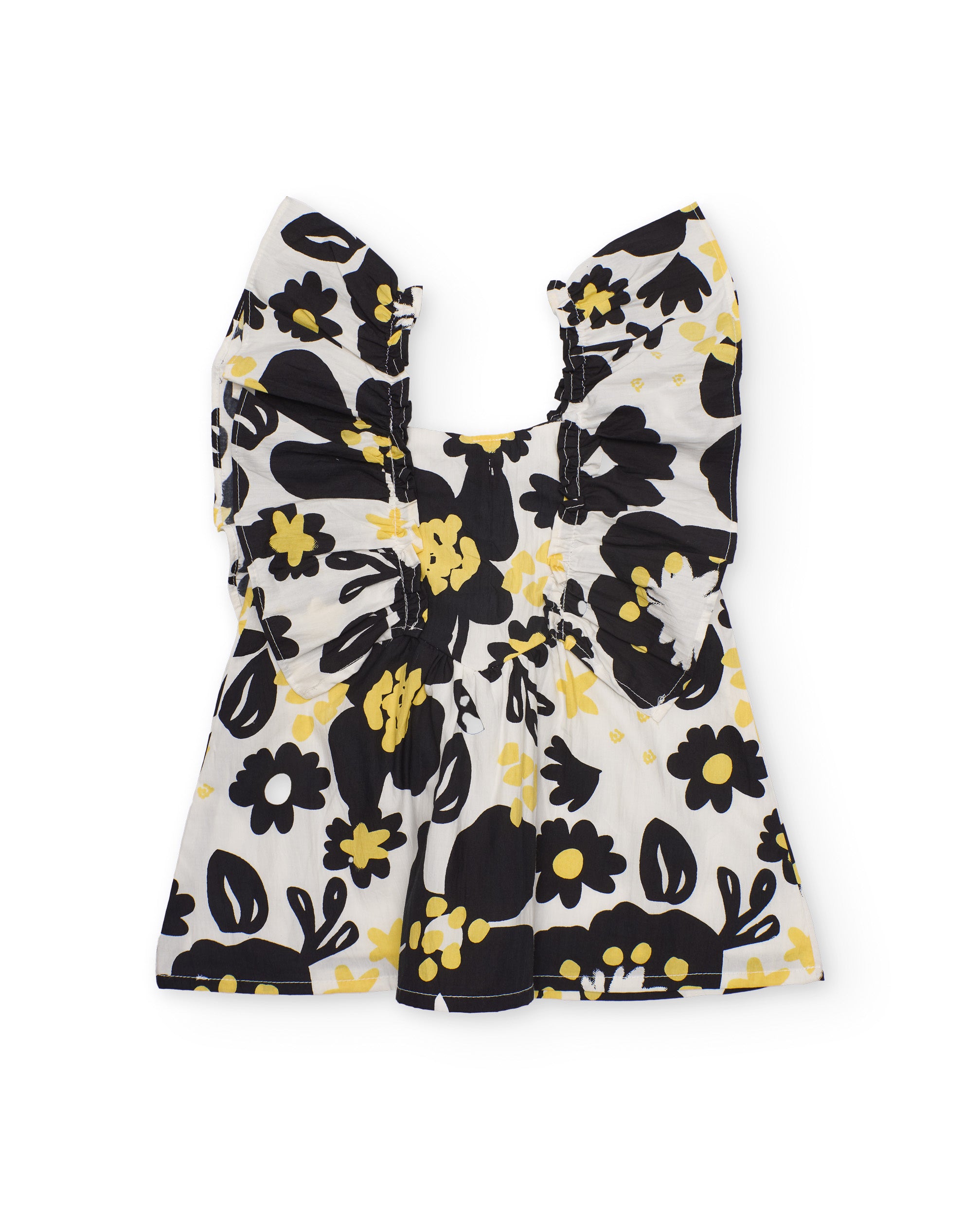 TucTuc Vestiti vestito bambina abito nero spalline volant floreale
