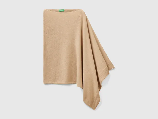 United Colors of Benetton poncho cashmere taglia unica lana calda