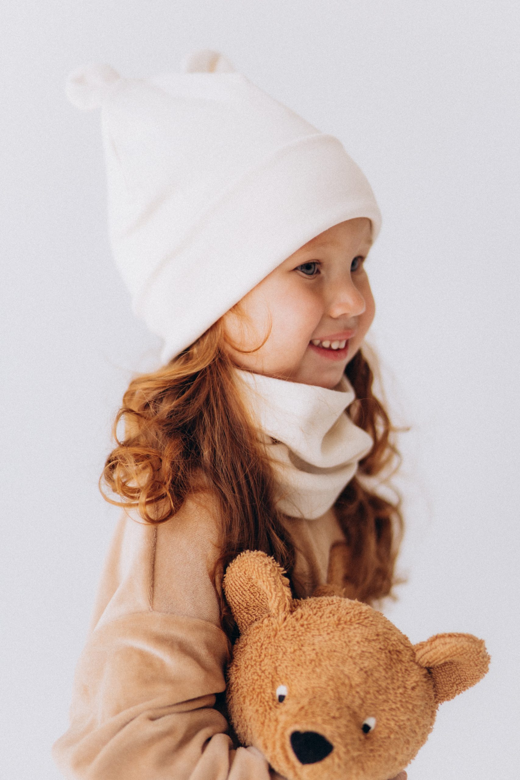 Woolly Organic Beanie Teddy cappello bimbo in cotone bio