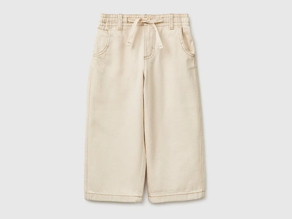 Benetton Trousers pantaloni loose fit cotone bimbo 104
