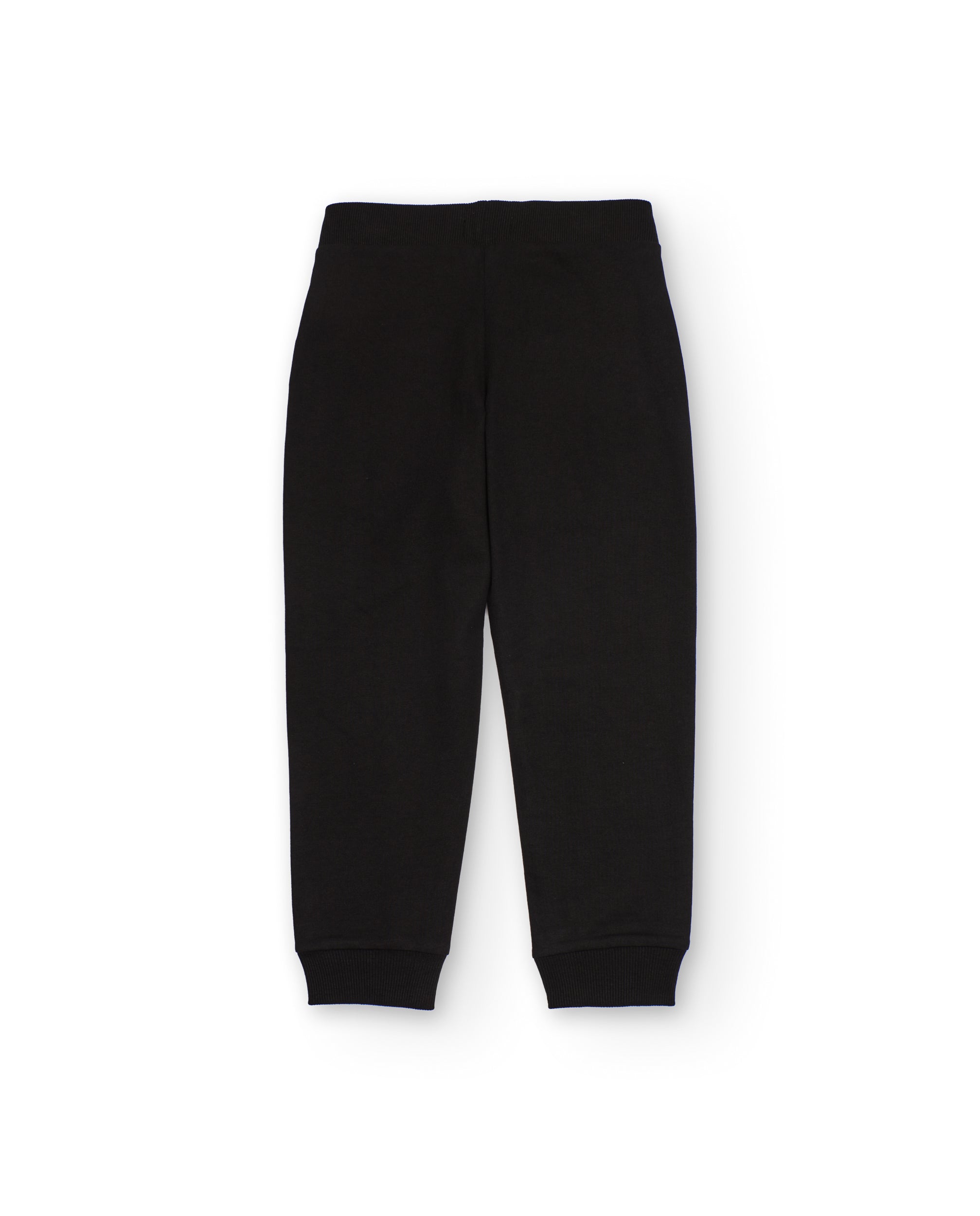 TucTuc Pantaloni pantaloni bambino neri felpa coulisse polsini