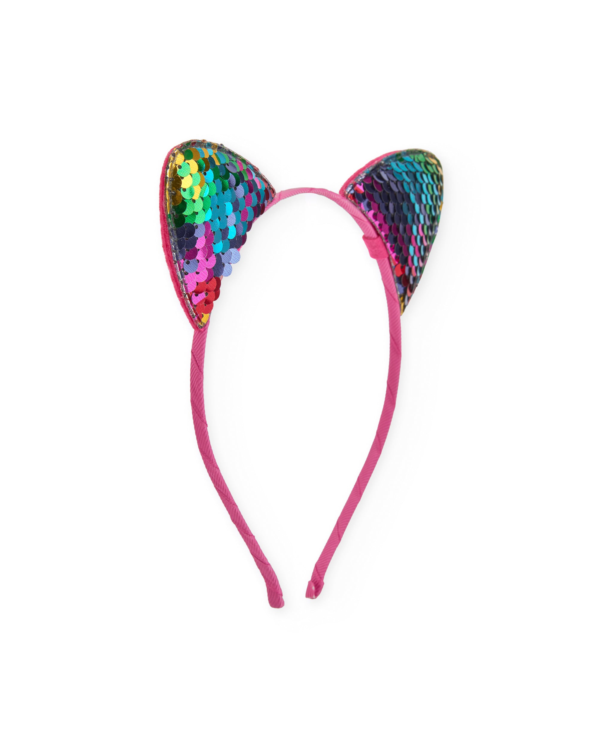 TucTuc Accessori Cerchietto bambina rosa orecchiette paillettes