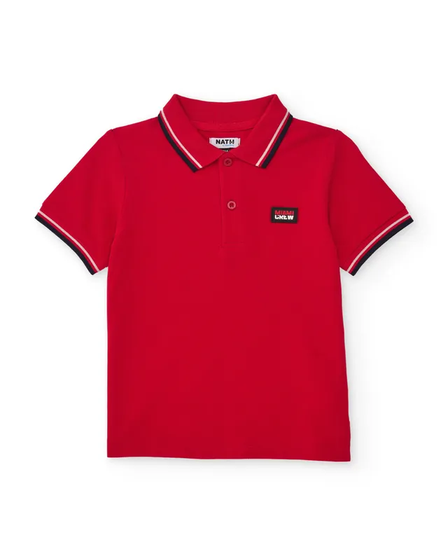 TucTuc Camicette Polo Bambino Rossa Maglia Colletto Contrasto