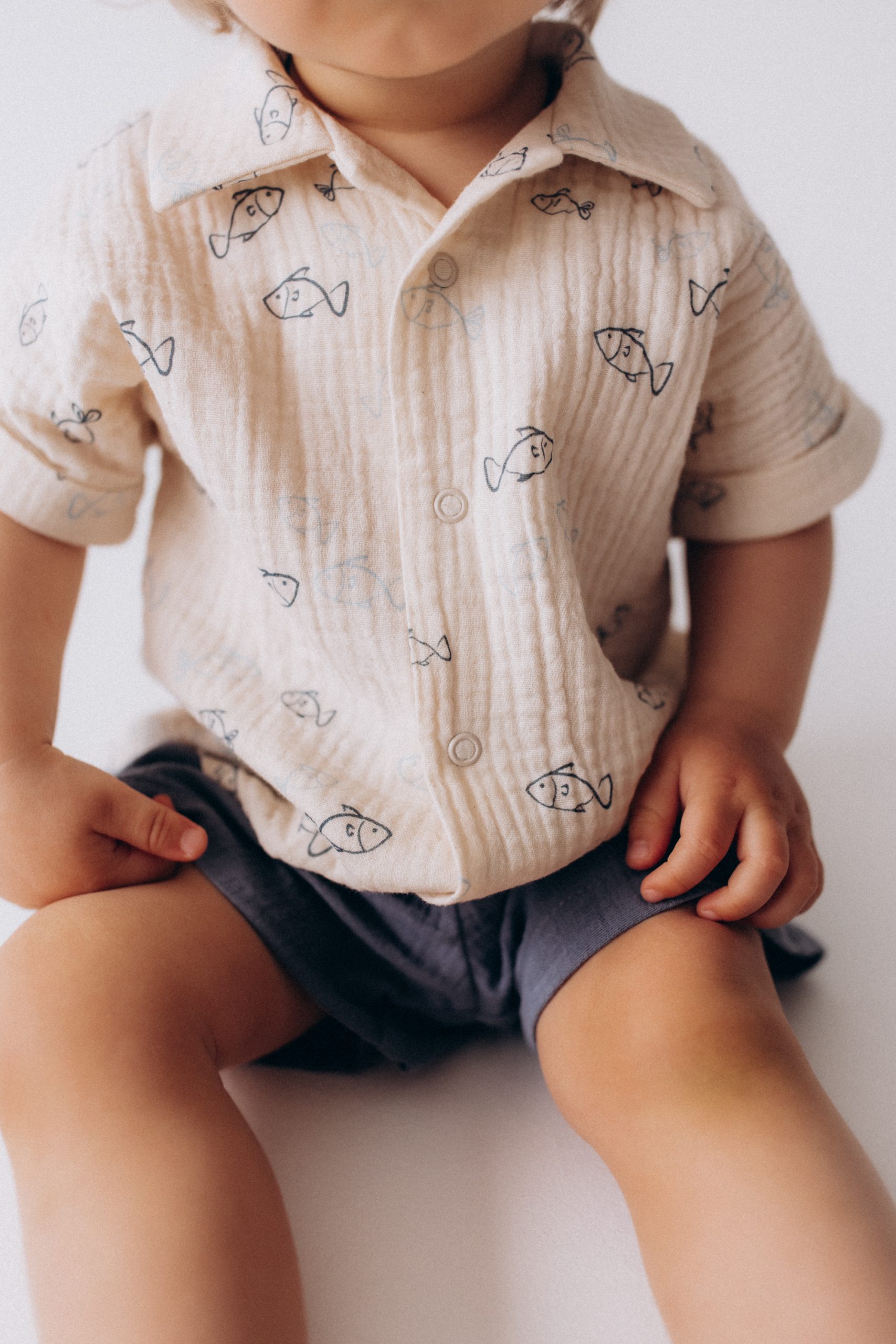 Woolly Organic Baby Sets camicia e shorts neonato cotone verde salvia