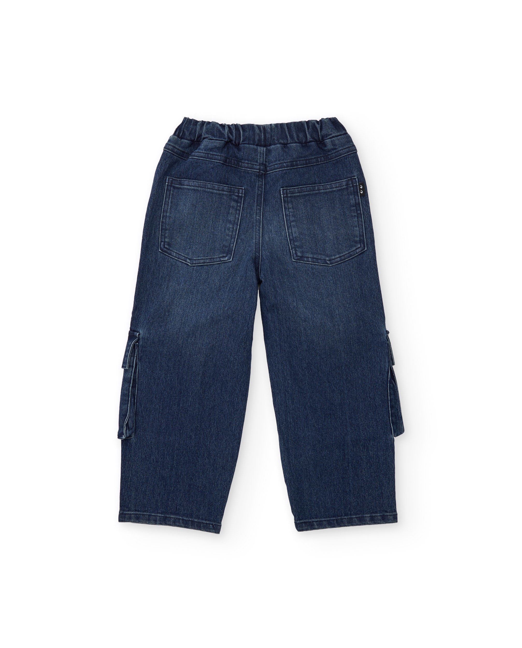 TucTuc Pantaloni cargo bambino denim blu tasche