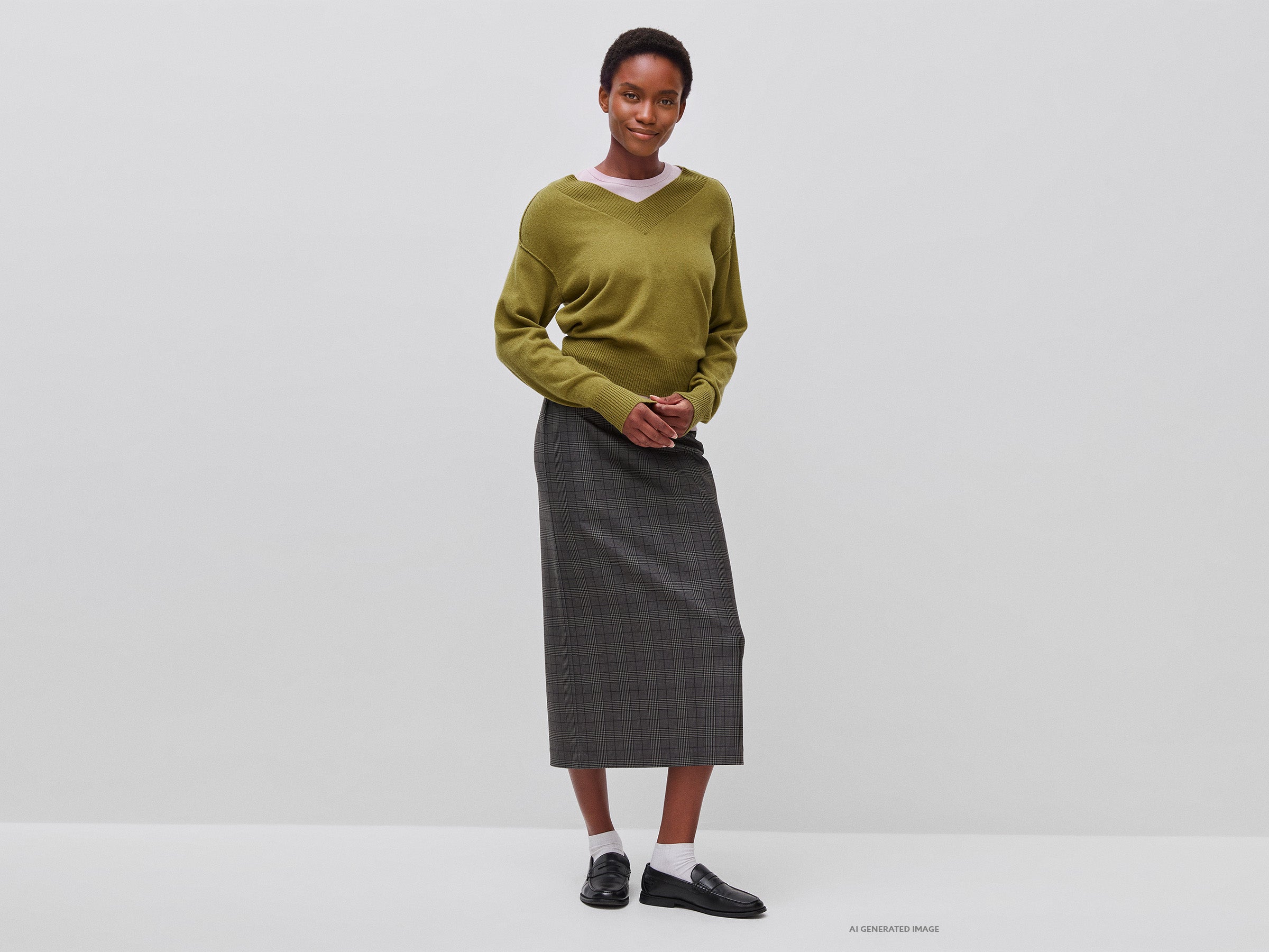 United Colors of Benetton Maglione Scollo V Cashmere M