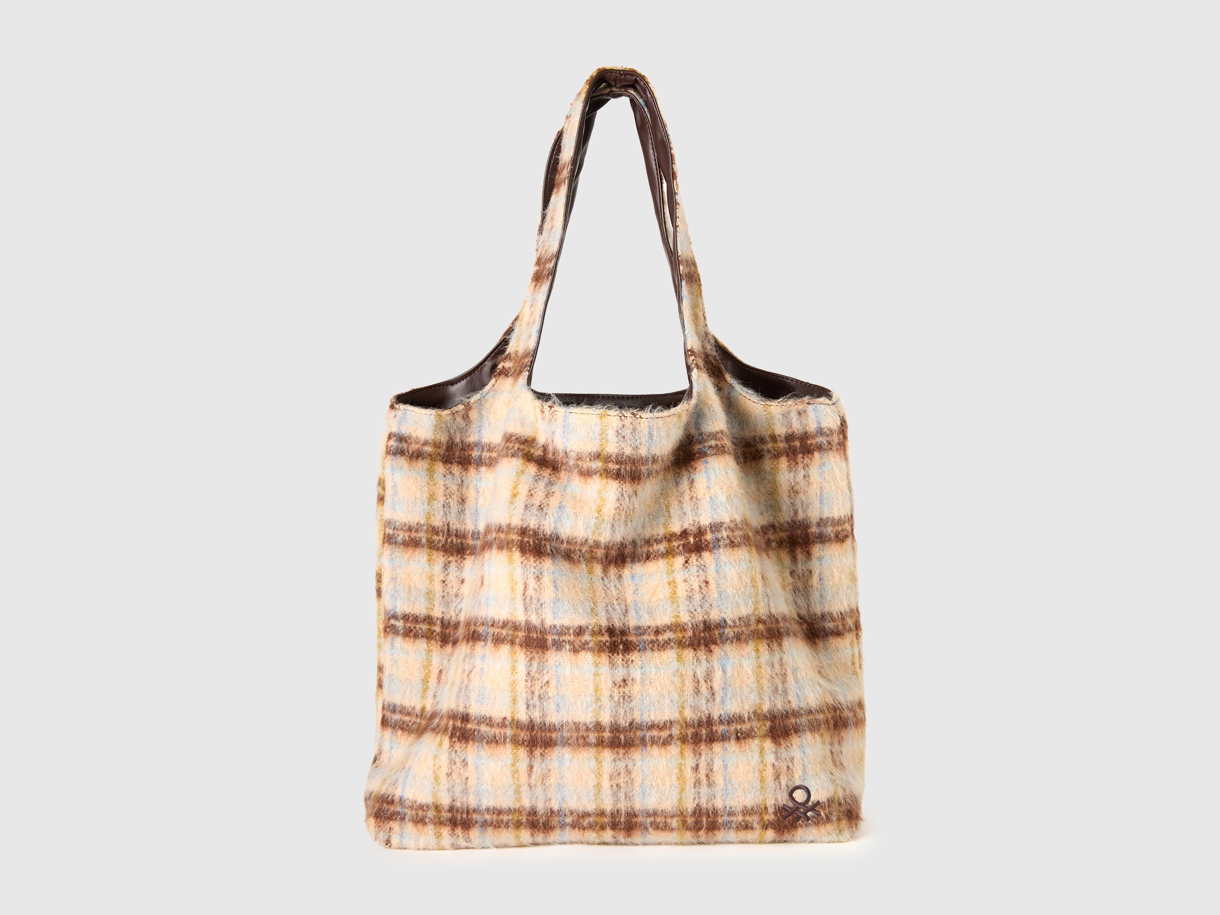 United Colors of Benetton Shopper Reversibile OS tartan