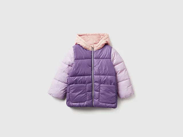 United Colors of Benetton Jackets piumino nylon bimbo cappuccio