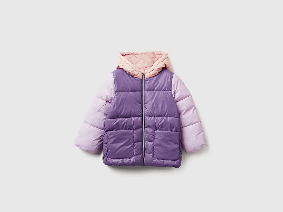 United Colors of Benetton Jackets piumino nylon bimbo cappuccio
