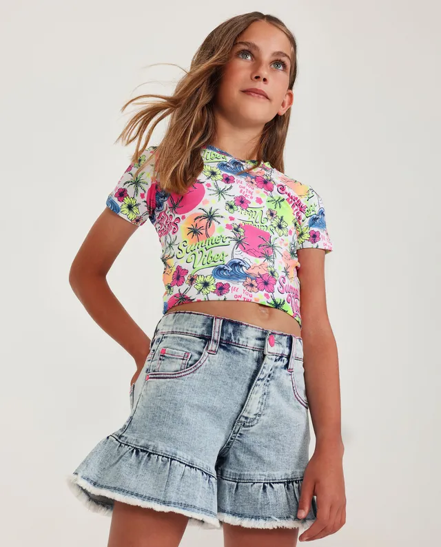 TucTuc Bermuda Shorts bambina jeans denim balze