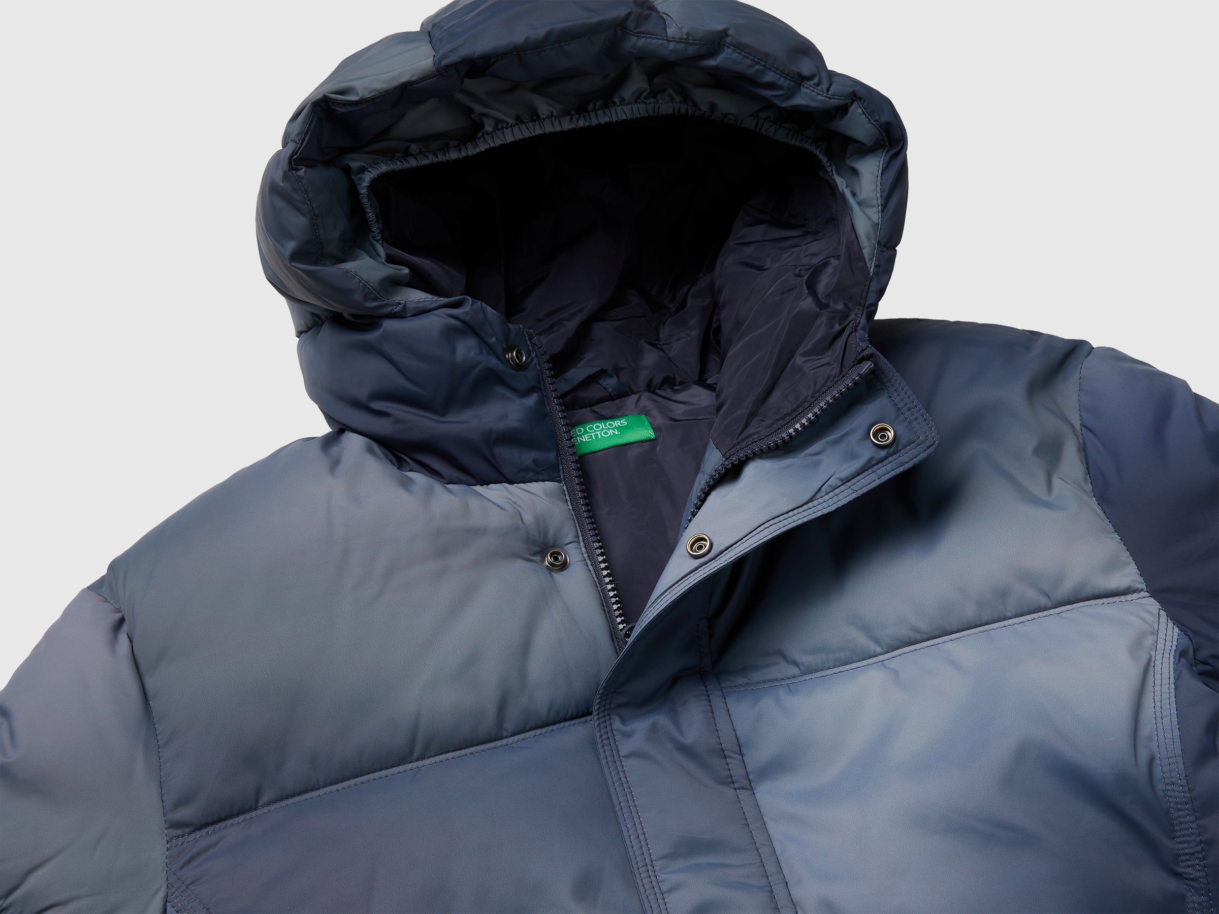 United Colors of Benetton Giacca nylon sfumato imbottita cappuccio S