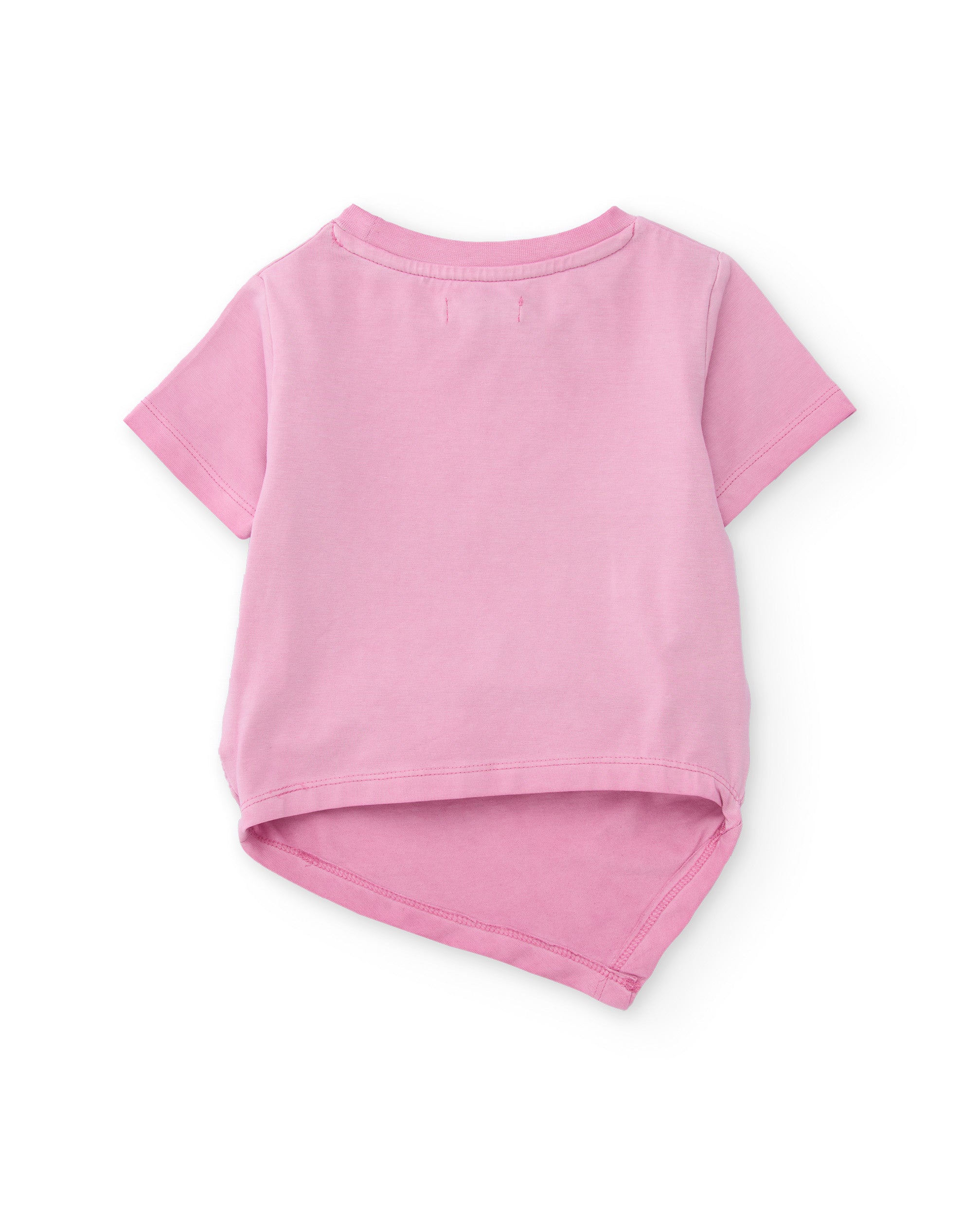 TucTuc Magliette T-shirt Bambina Rosa Arricciature Cotone
