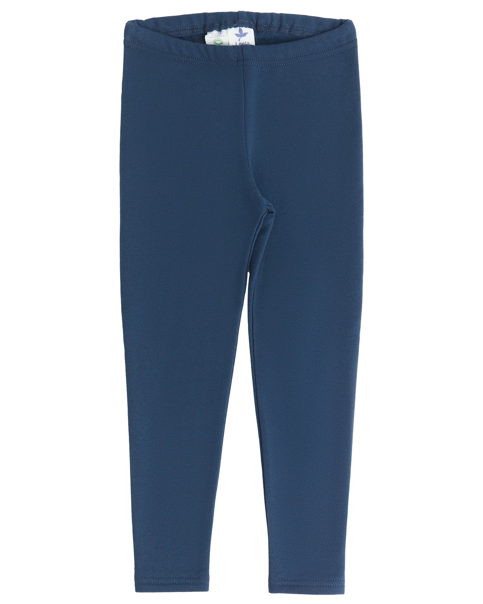 Leela Leggings Caldi Bimbo Blu Indigo Cotone Bio 1-2 Anni