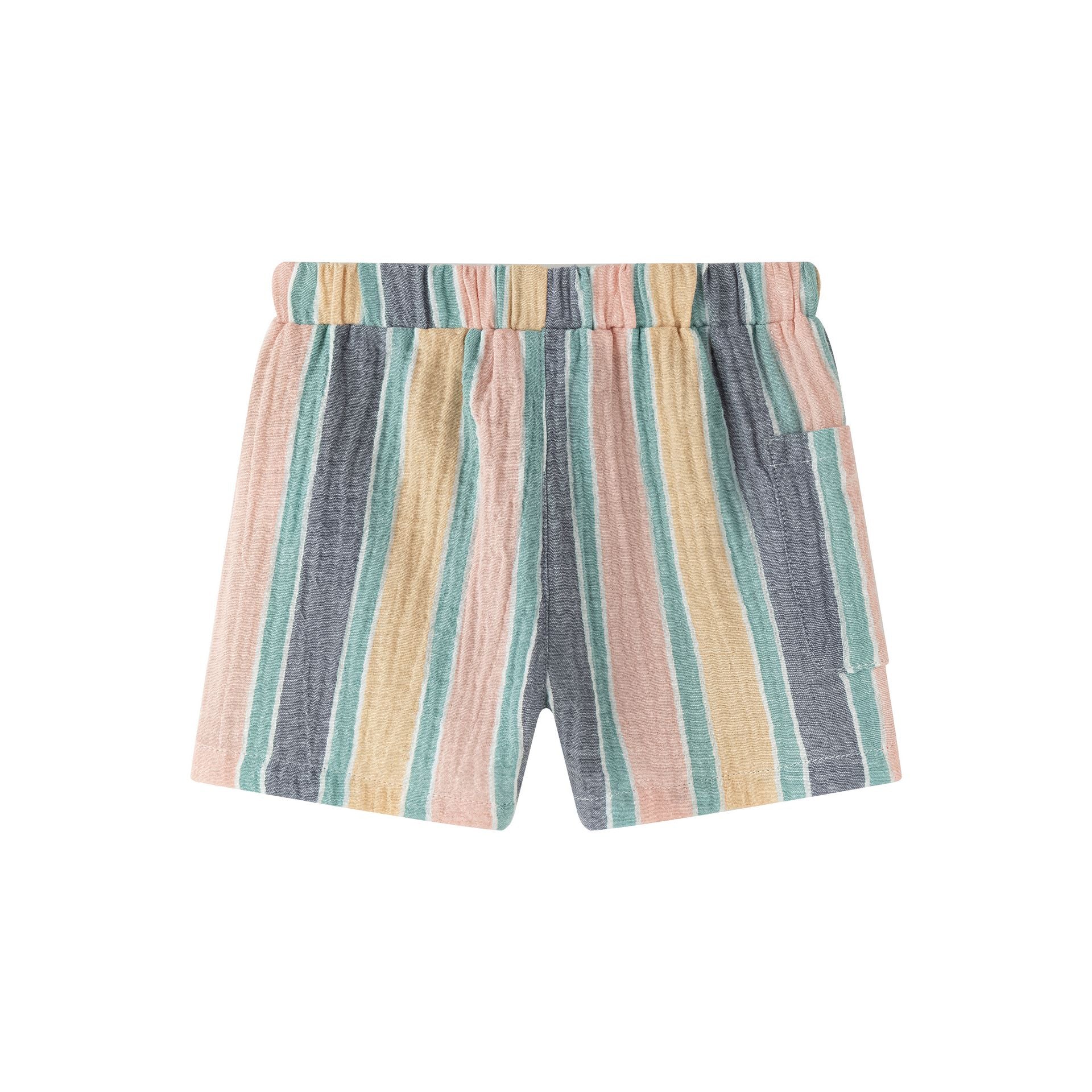 Kokarcia Shorts righe pantaloncini 6-9 mesi garza cotone