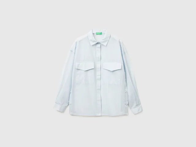 United Colors of Benetton Camicia Righe Taglia M Cotone Spacchi