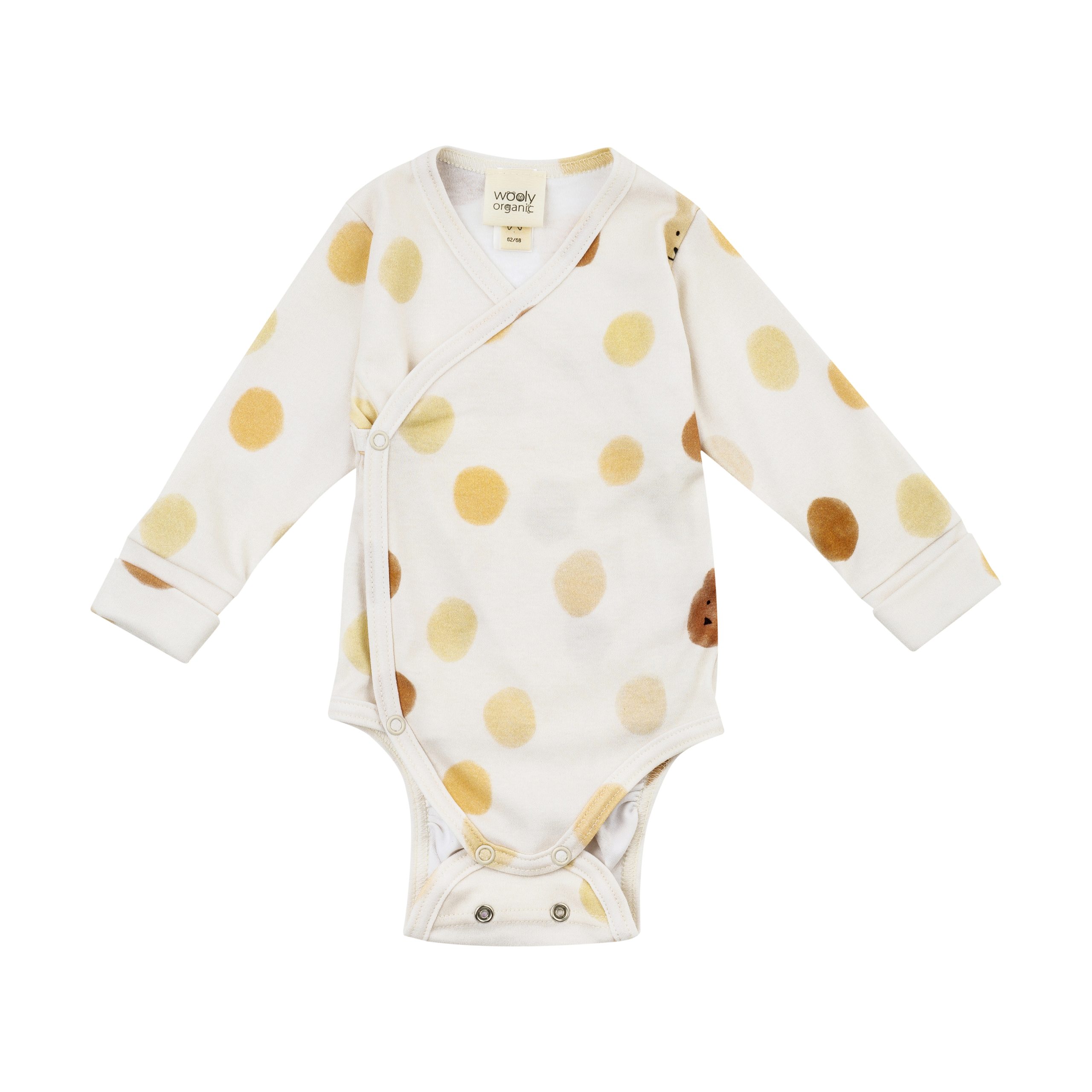 Woolly Organic NOOS body avvolgibile manica lunga GOTS