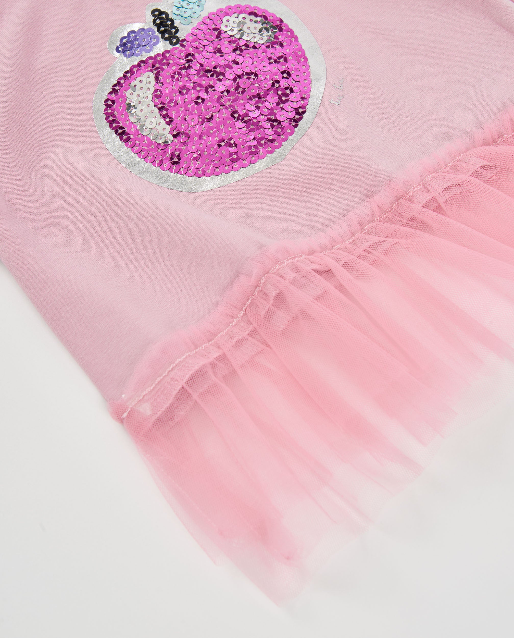 TucTuc Maglietta Bambina Rosa Cotone Paillettes