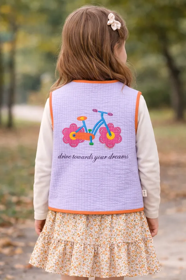 Kocarcia Miela Kids Gilet trapuntato cotone bici 1-2 anni