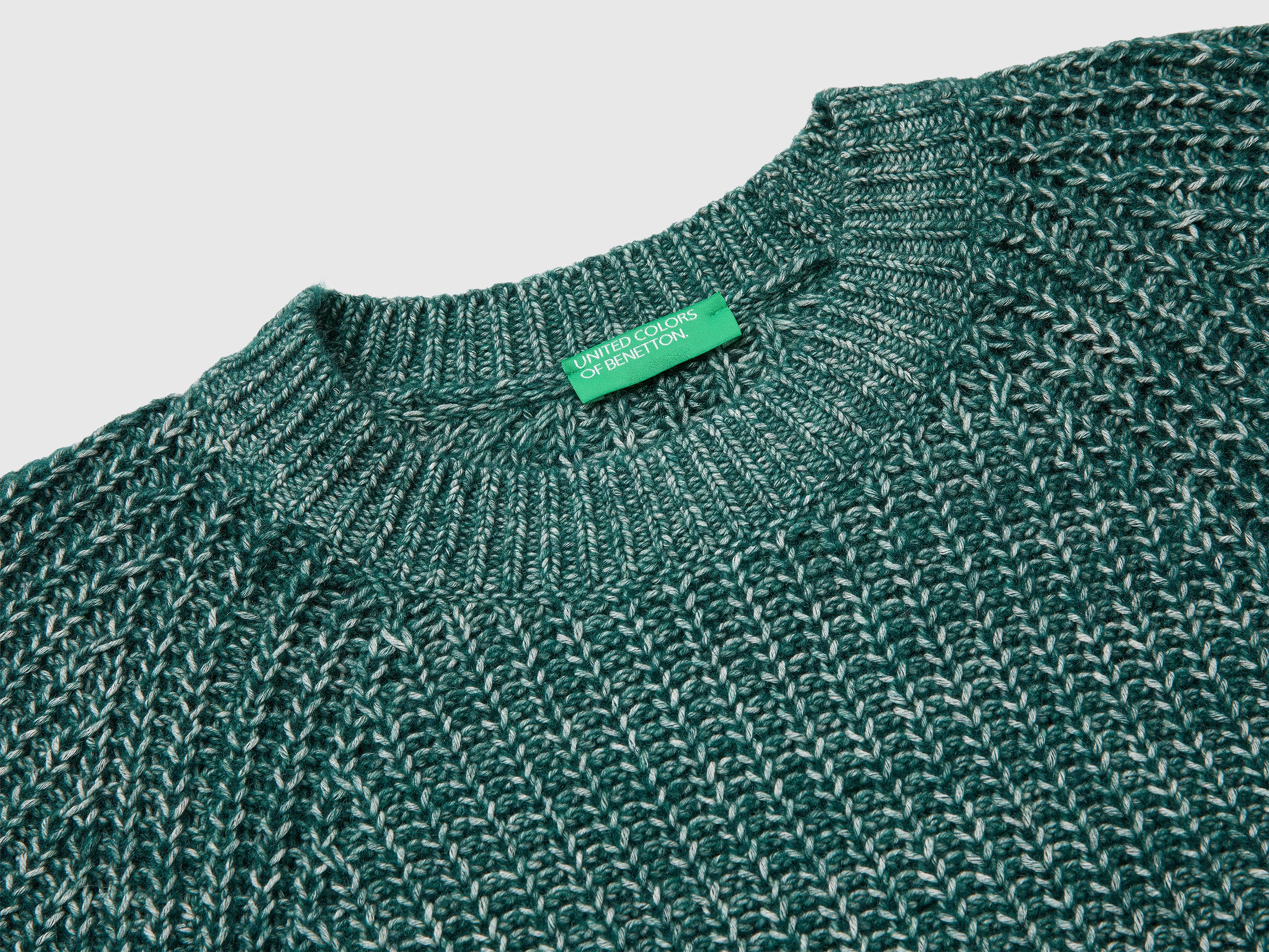 United Colors of Benetton Maglione Melange Cotone Lana M