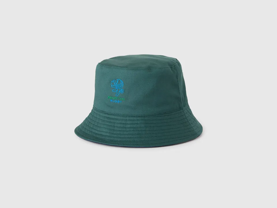 United Colors of Benetton bucket hat rugby reversibile cotone S