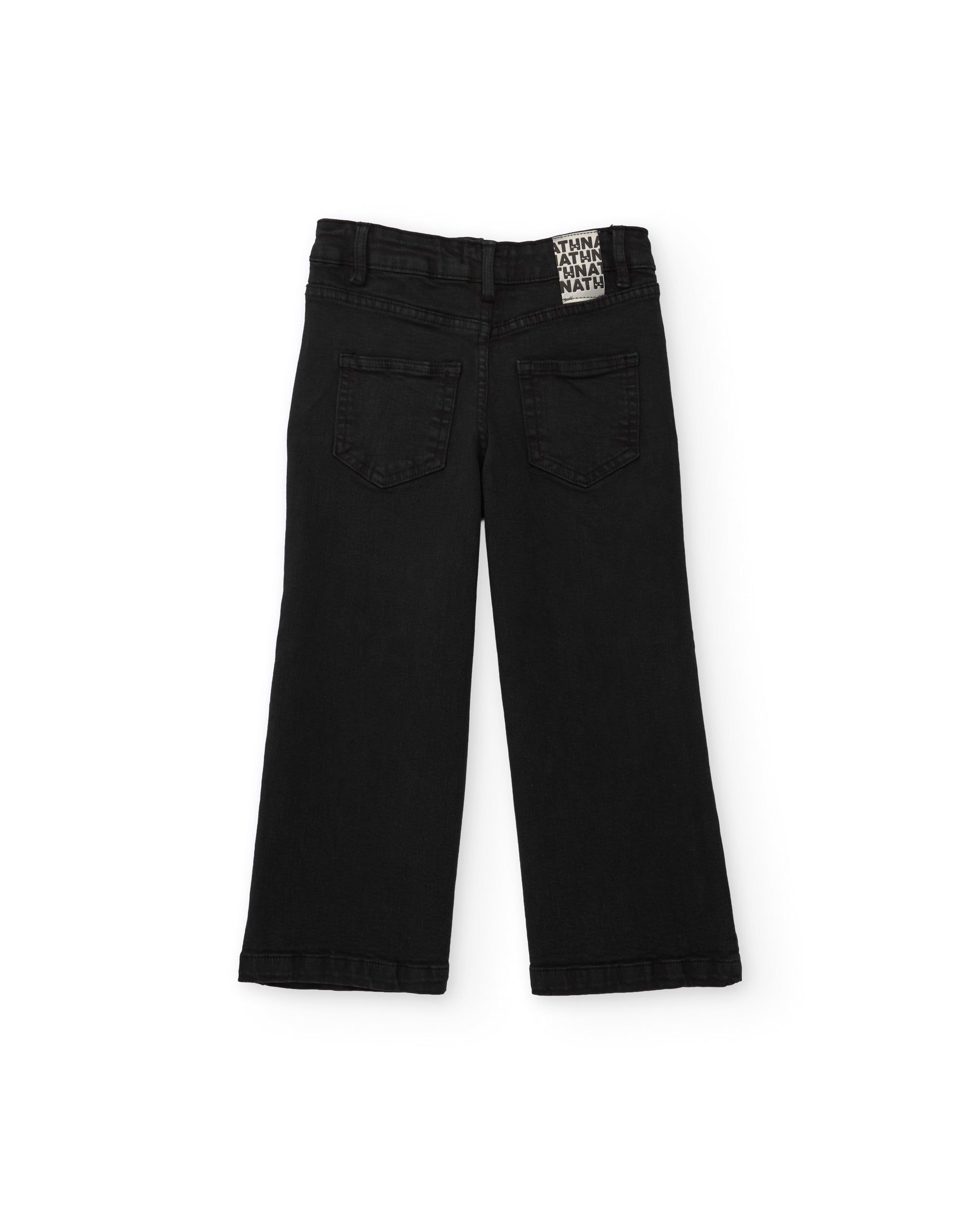 TucTuc Pantaloni pantalone bambina twill nero gamba larga