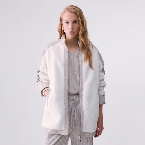 Liu Jo Bomber Oversize Teddy Donna L Viola Nylon Zip