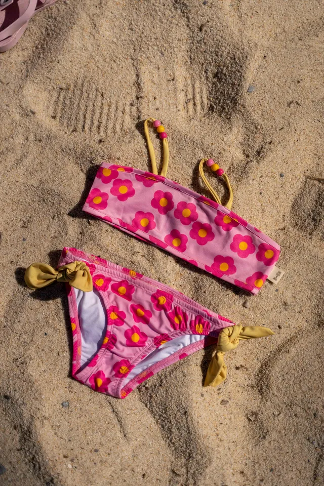 Miela Kids bikini bambina rosa fiori 2-3 anni conchiglie