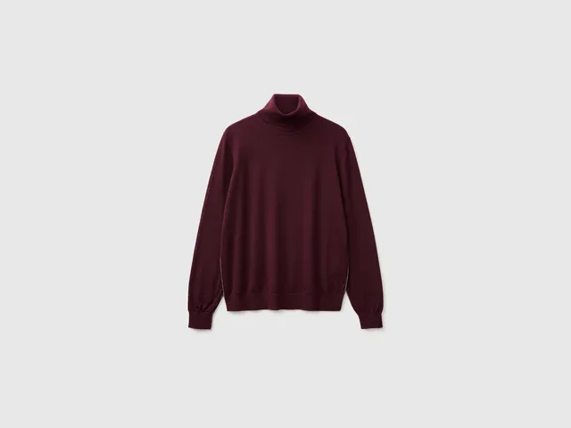 United Colors of Benetton Maglione Dolcevita Lana Merino taglia M
