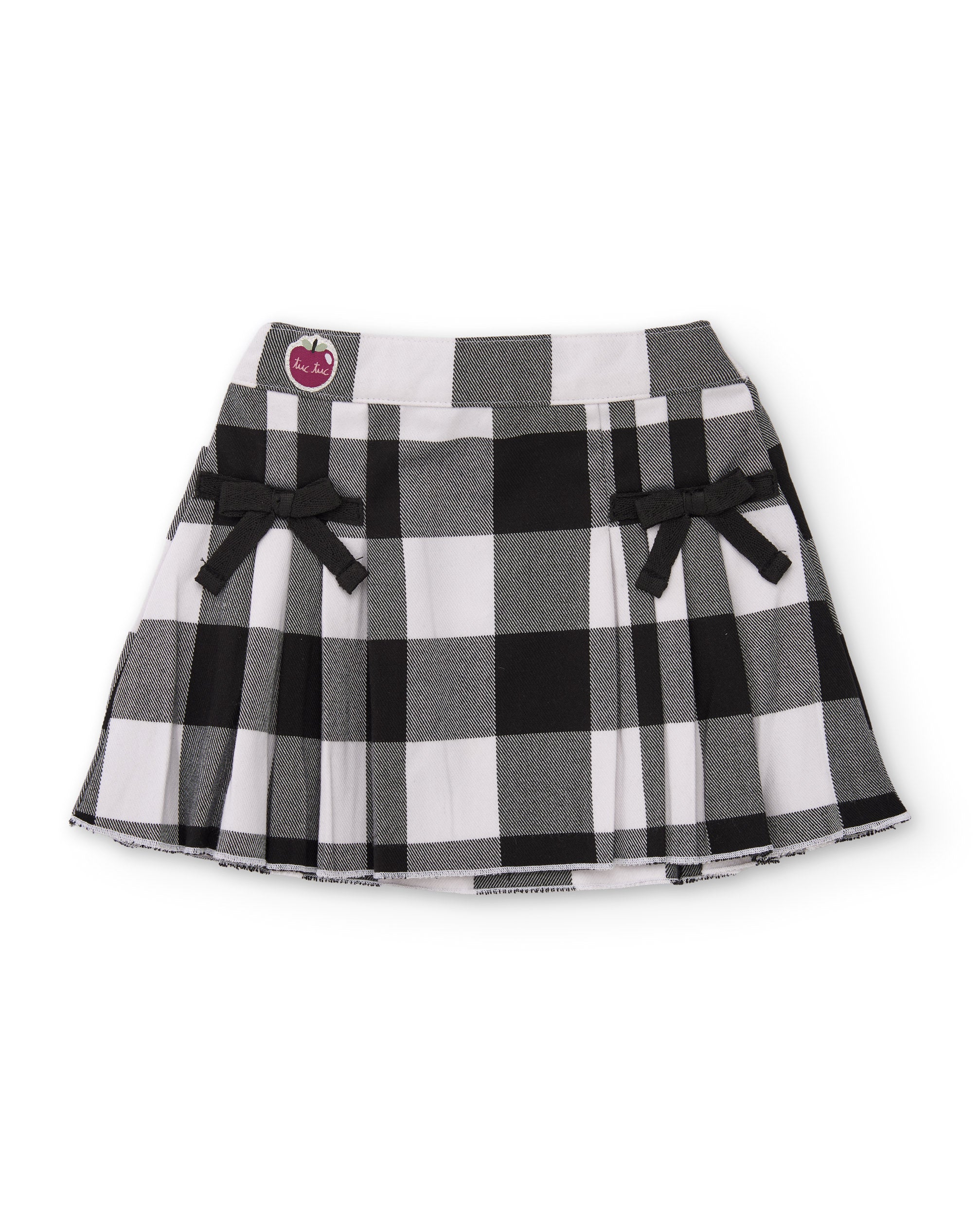 TucTuc Gonne Gonna a Quadri con Fiocchi Grigio Scuro