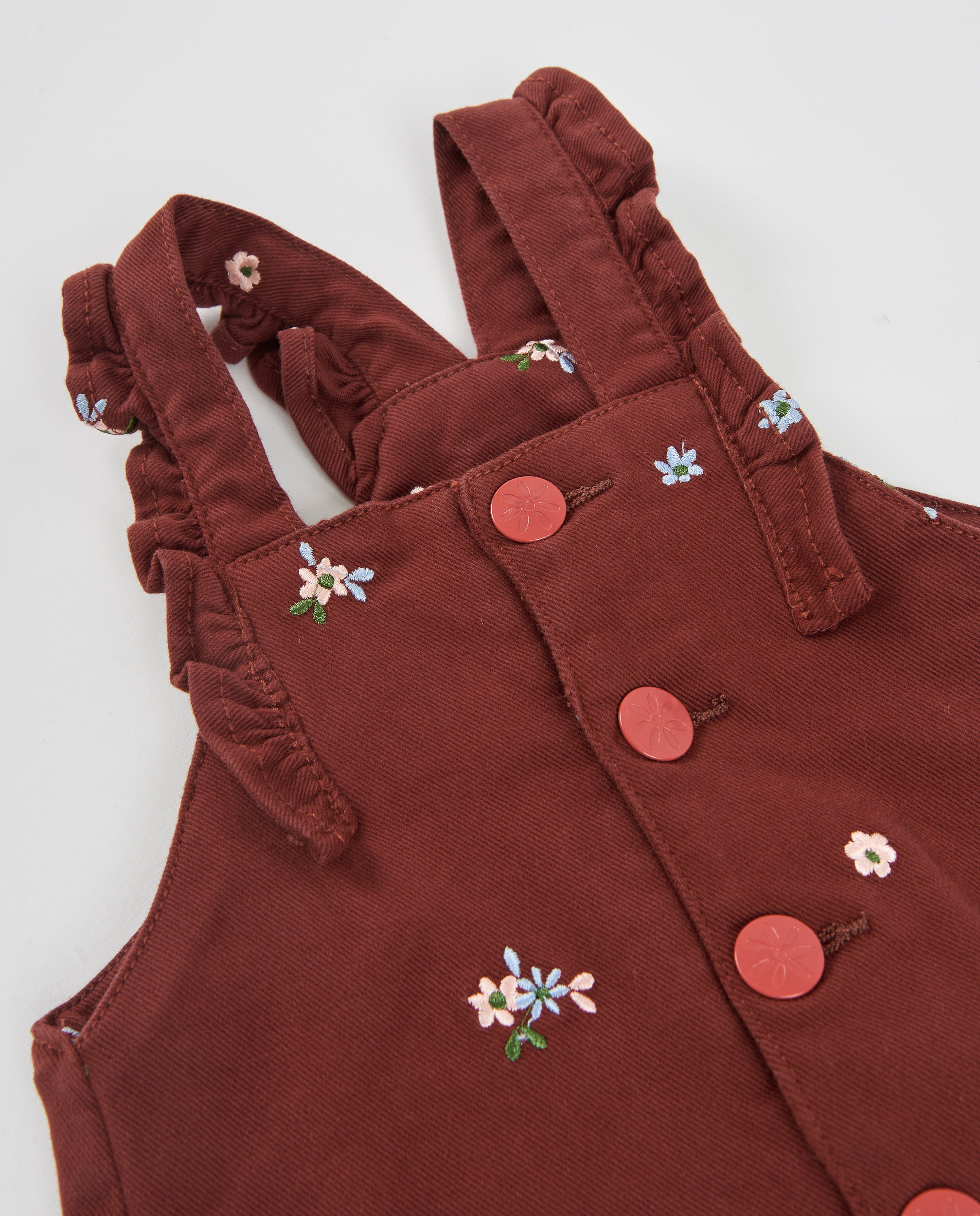 TucTuc Tutine salopette bambina floreale bordeaux
