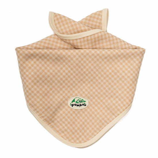 Pamboo Organic Baby bavaglino bandana crema cotone bio 60x60