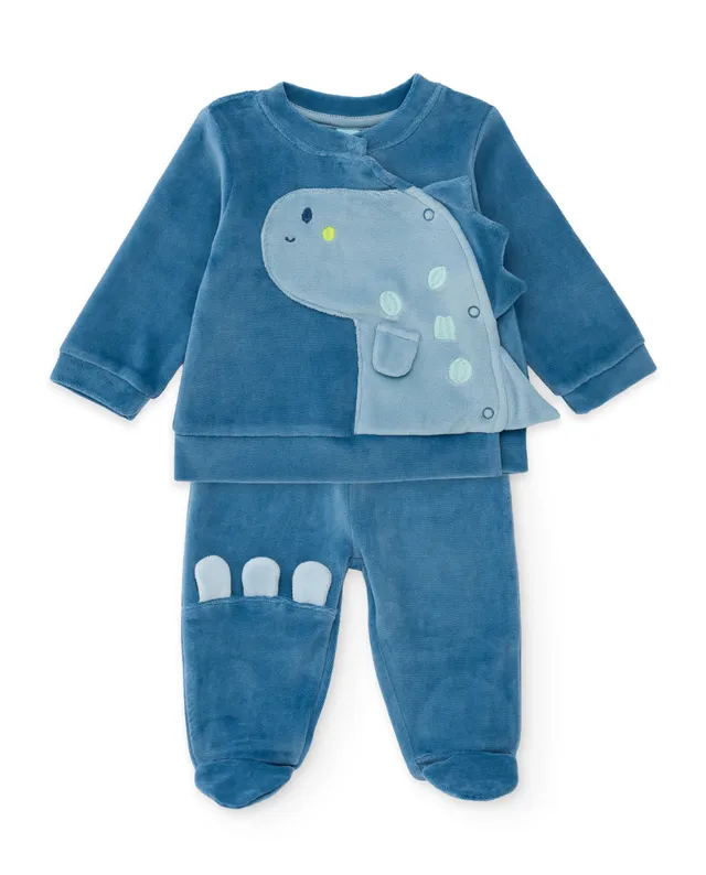 TucTuc Completi Tutina Neonato Blu Dinosauro Felpa