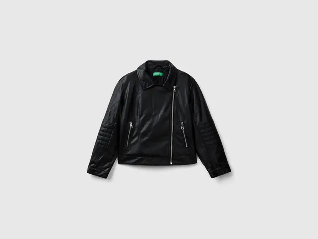 United Colors of Benetton Giacca Biker Ecopelle Taglia S