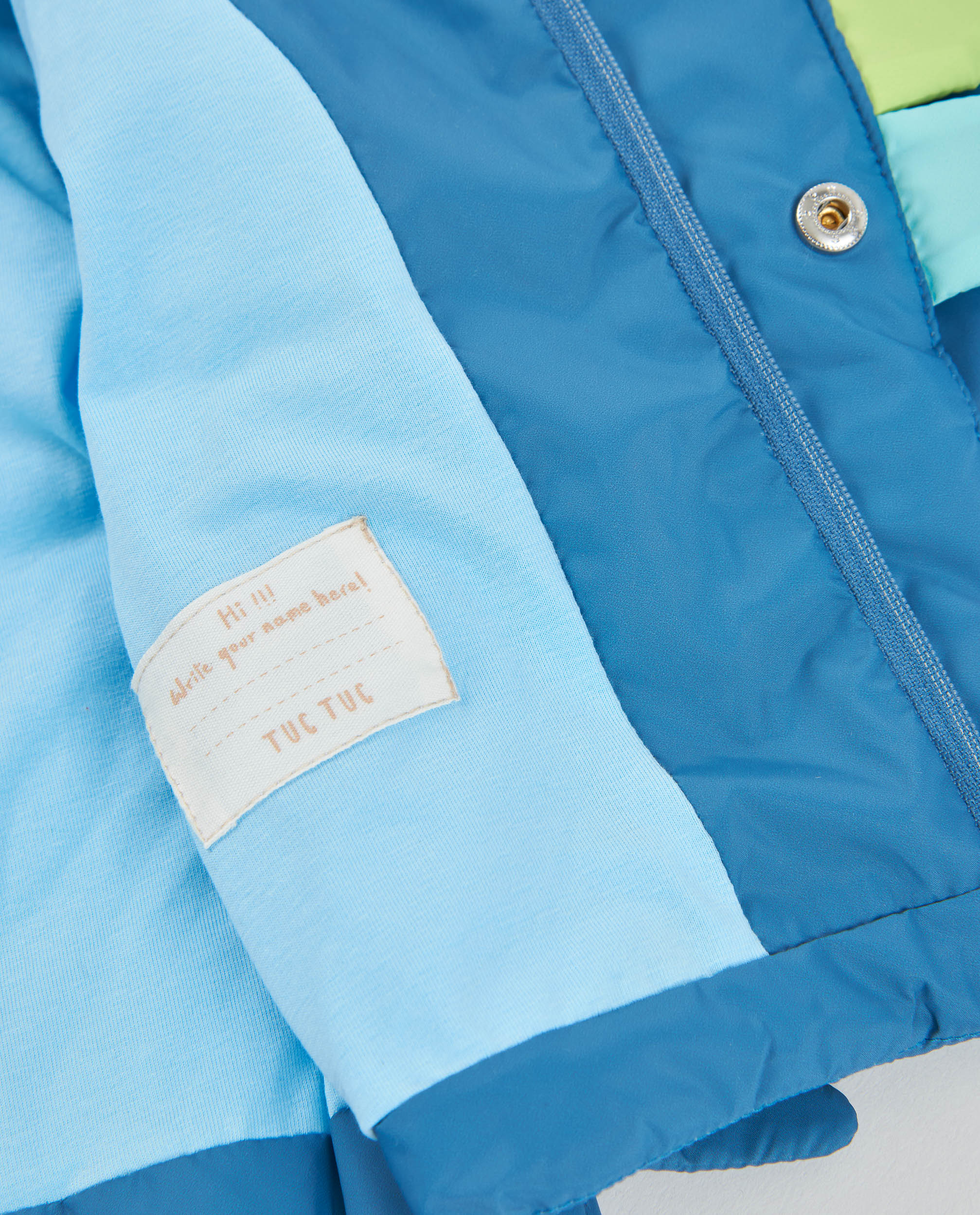 TucTuc Cappotti cappotto neonato blu dinosauro con cappuccio