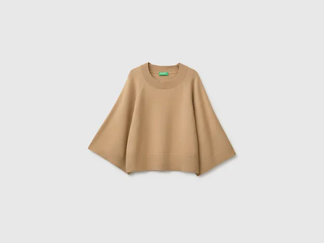 United Colors of Benetton Maglia boxy viscosa manica 3/4 taglia M