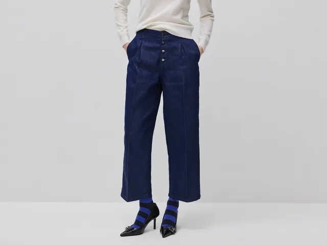 United Colors of Benetton Jeans Wide Lurex Cotone Taglia 28