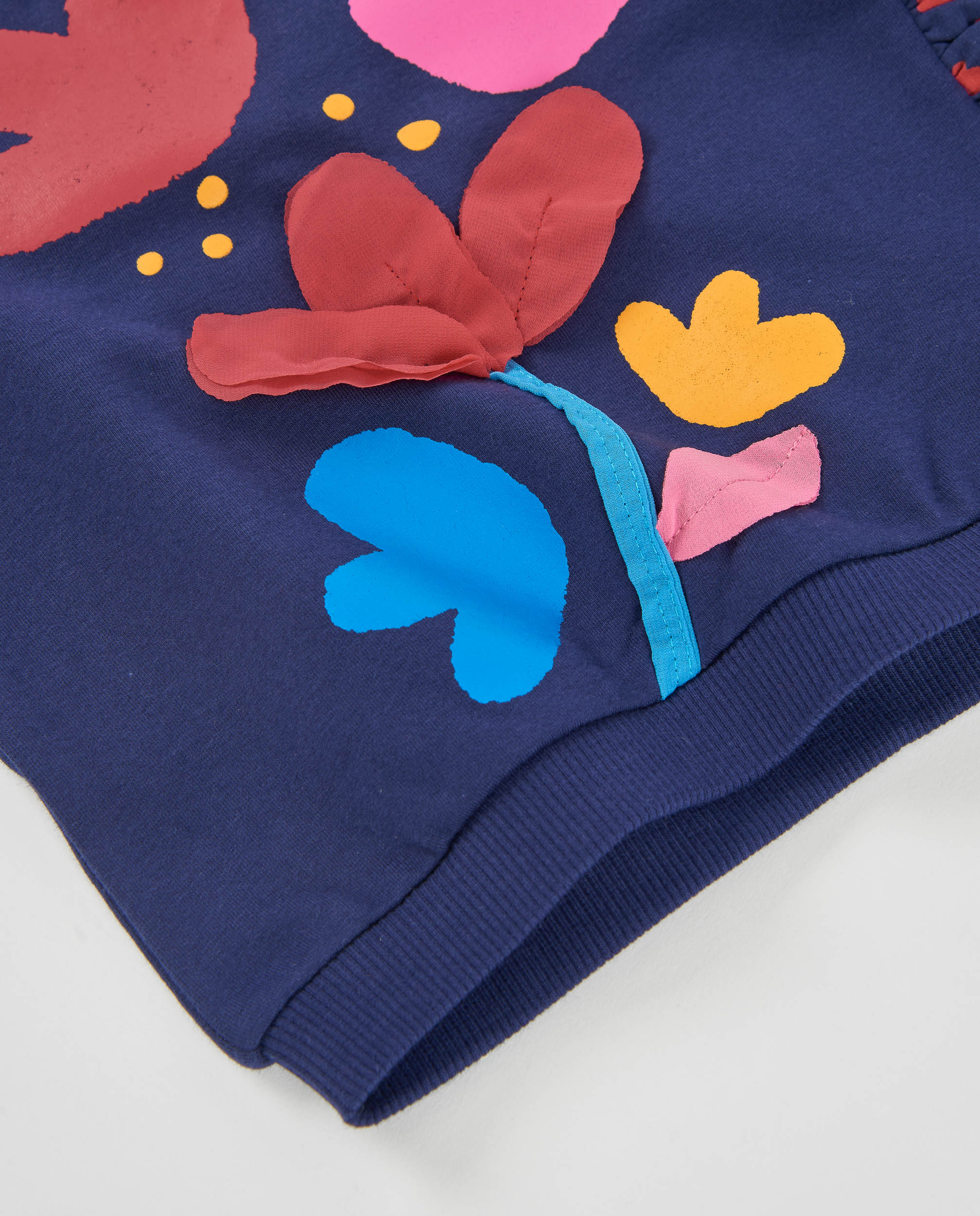 TucTuc Felpe Felpa Floreale Blu Navy Volant